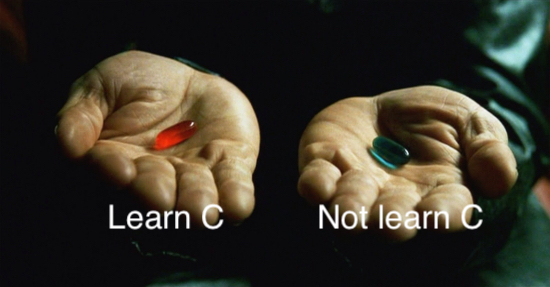  red pill learn c or blue pill not learn c
